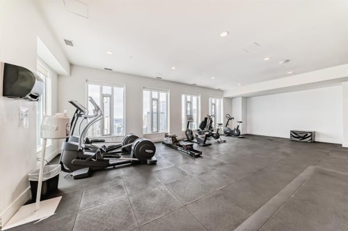 2804-901 10 Avenue Sw, Calgary, AB - Indoor Photo Showing Gym Room