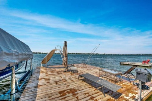 601 East Chestermere Drive, Chestermere, AB - Outdoor With Body Of Water With Deck Patio Veranda With View