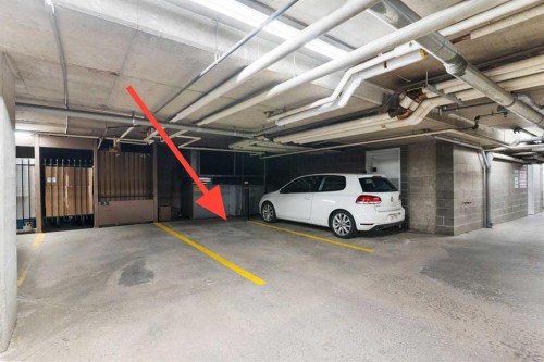 1102-70 Panamount Drive Nw, Calgary, AB - Indoor Photo Showing Garage
