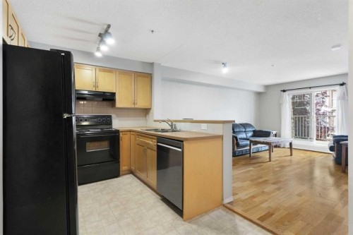 1102-70 Panamount Drive Nw, Calgary, AB - Indoor Photo Showing Kitchen With Double Sink