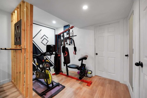 42 Midtown Boulevard Sw, Airdrie, AB - Indoor Photo Showing Gym Room