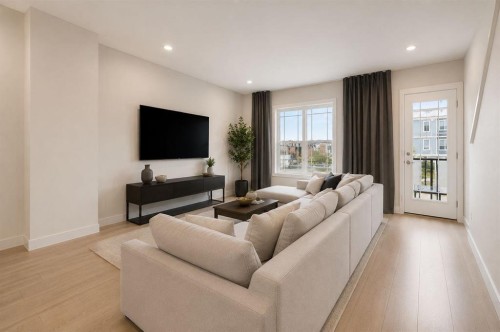 277 Auburn Meadows Drive Se, Calgary, AB - Indoor Photo Showing Living Room