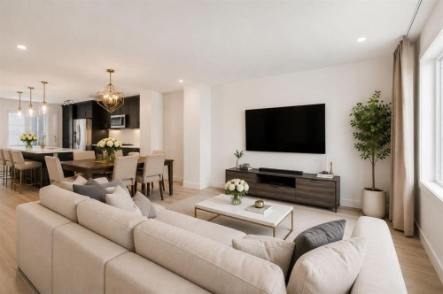 277 Auburn Meadows Drive Se, Calgary, AB - Indoor Photo Showing Living Room
