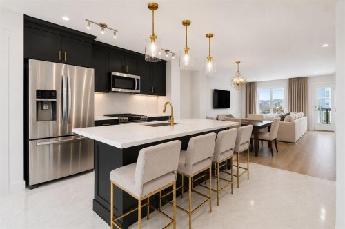 277 Auburn Meadows Drive Se, Calgary, AB - Indoor Photo Showing Kitchen With Stainless Steel Kitchen With Upgraded Kitchen
