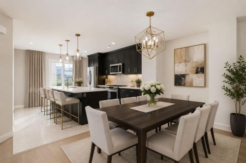277 Auburn Meadows Drive Se, Calgary, AB - Indoor Photo Showing Dining Room