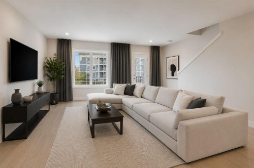 277 Auburn Meadows Drive Se, Calgary, AB - Indoor Photo Showing Living Room