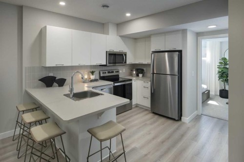 51 Heartwood Villas Se, Calgary, AB - Indoor Photo Showing Kitchen