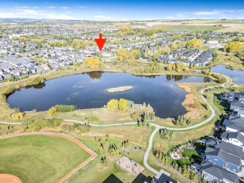 1034 Ranch Road, Okotoks, AB - Outdoor With Body Of Water With View