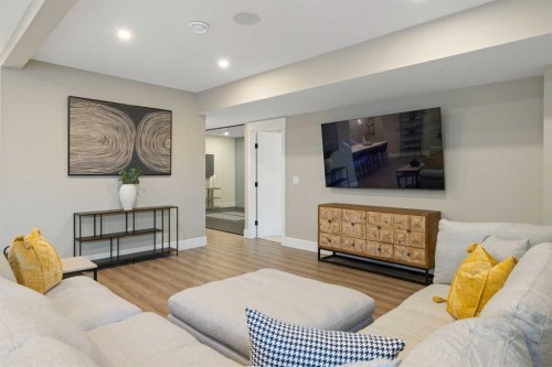 14 Opal Place, Balzac, AB - Indoor Photo Showing Living Room
