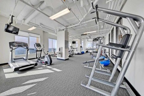 1004-930 6 Avenue Sw, Calgary, AB - Indoor Photo Showing Gym Room