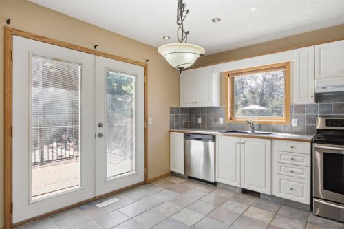 144 Douglas Ridge Close Se, Calgary, AB - Indoor Photo Showing Kitchen With Stainless Steel Kitchen With Double Sink