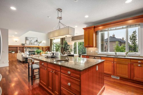 41 Aspen Ridge Way Sw, Calgary, AB - Indoor Photo Showing Kitchen With Double Sink