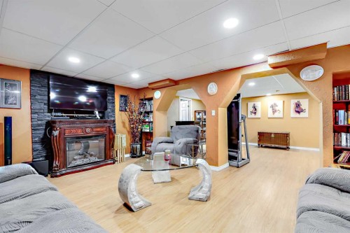 51328 Range Road 231, Sherwood Park, AB - Indoor With Fireplace