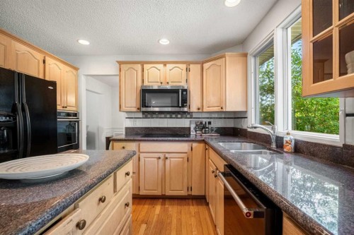 120 Lake Placid Road Se, Calgary, AB - Indoor Photo Showing Kitchen With Double Sink