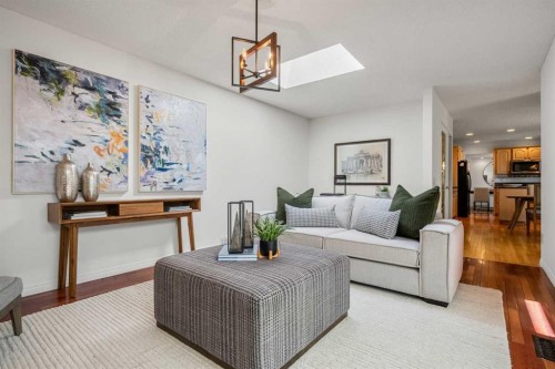 120 Lake Placid Road Se, Calgary, AB - Indoor Photo Showing Living Room