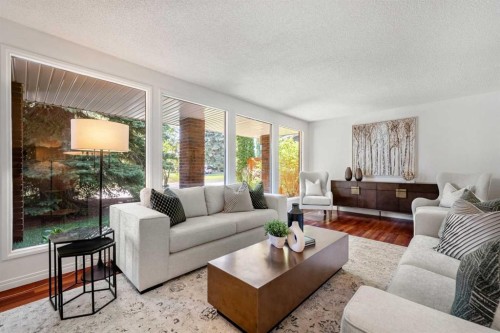 120 Lake Placid Road Se, Calgary, AB - Indoor Photo Showing Living Room