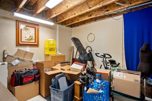 41 Stromsay Gate, Carstairs, AB - Indoor Photo Showing Basement