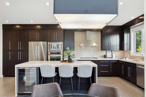 1711 27 Street Sw, Calgary, AB - Indoor Photo Showing Kitchen With Stainless Steel Kitchen With Upgraded Kitchen
