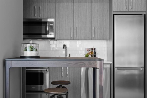235-110 18A Street Nw, Calgary, AB - Indoor Photo Showing Kitchen With Upgraded Kitchen