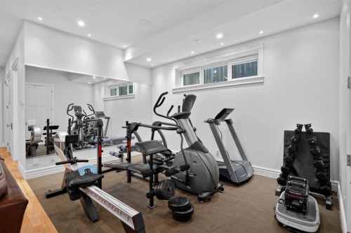 1640 16 Street Se, Calgary, AB - Indoor Photo Showing Gym Room