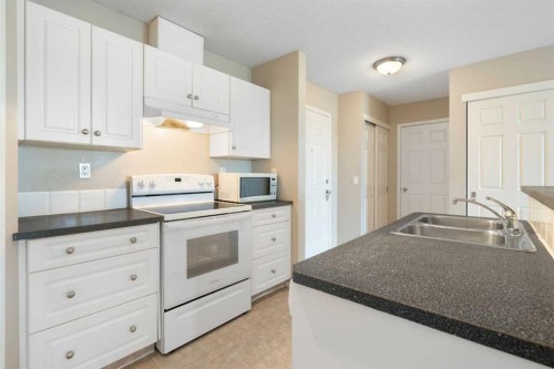 409-290 Shawville Way Se, Calgary, AB - Indoor Photo Showing Kitchen With Double Sink