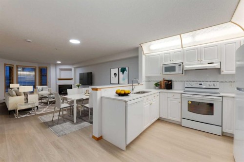 244-8535 Bonaventure Drive Se, Calgary, AB - Indoor Photo Showing Kitchen