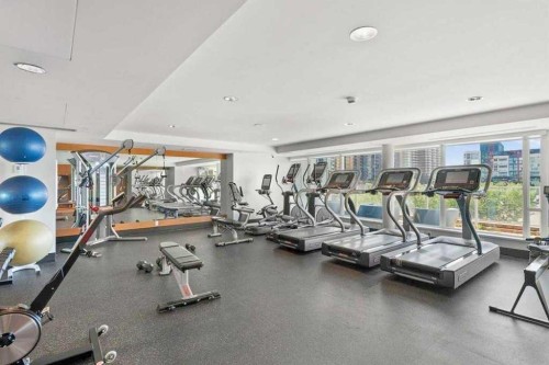 1207-510 6 Avenue Se, Calgary, AB - Indoor Photo Showing Gym Room