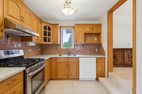 47 Montrose Crescent Ne, Calgary, AB - Indoor Photo Showing Kitchen With Double Sink