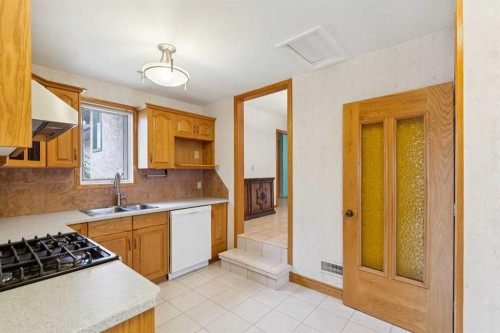 47 Montrose Crescent Ne, Calgary, AB - Indoor Photo Showing Kitchen With Double Sink