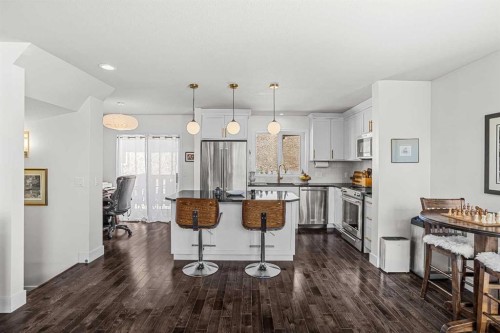 3-601 4, Canmore, AB - Indoor Photo Showing Kitchen With Stainless Steel Kitchen With Upgraded Kitchen
