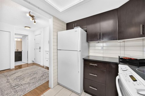307-3717 42 Street Nw, Calgary, AB - Indoor Photo Showing Kitchen With Double Sink