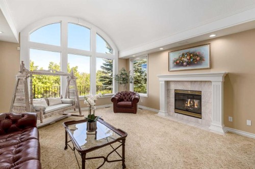 33 Ridge Pointe Drive, Heritage Pointe, AB - Indoor Photo Showing Living Room With Fireplace