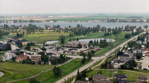 105 West Creek Pond, Chestermere, AB - Outdoor With View