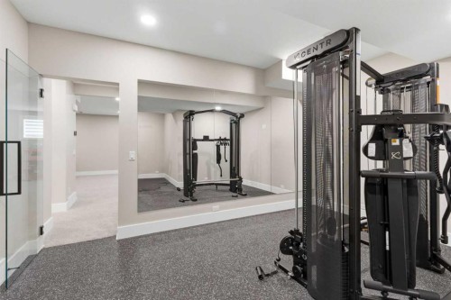 269 Aspen Summit Heights Sw, Calgary, AB - Indoor Photo Showing Gym Room