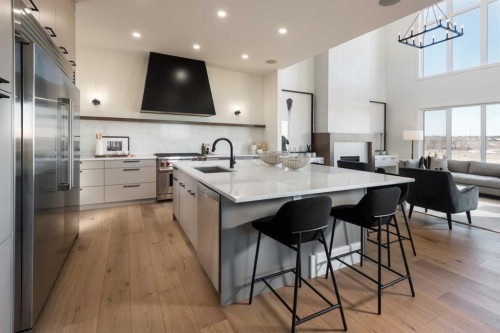 116 Greenwich Heath Nw, Calgary, AB - Indoor Photo Showing Kitchen With Upgraded Kitchen