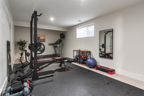 313 Centre Avenue Se, Airdrie, AB - Indoor Photo Showing Gym Room