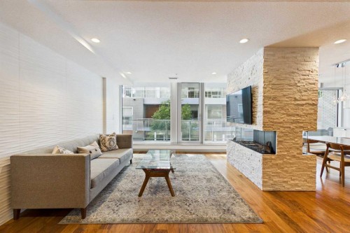 1503-1234 5 Avenue Nw, Calgary, AB - Indoor Photo Showing Living Room