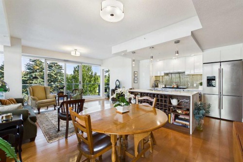 1503-1234 5 Avenue Nw, Calgary, AB - Indoor Photo Showing Dining Room