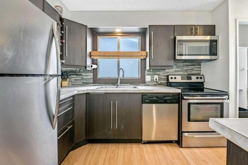 311 Penbrooke Crescent Se, Calgary, AB - Indoor Photo Showing Kitchen With Double Sink With Upgraded Kitchen
