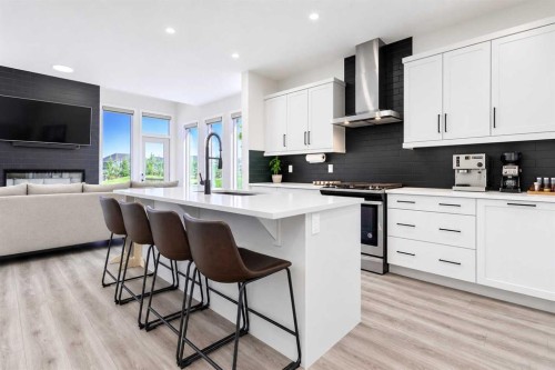 267 Belmont Heath Sw, Calgary, AB - Indoor Photo Showing Kitchen With Upgraded Kitchen