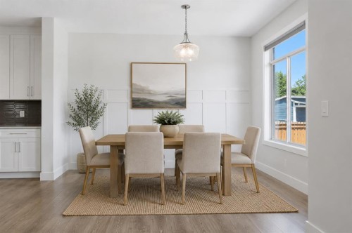 129 Kingsbury Close Se, Airdrie, AB - Indoor Photo Showing Dining Room