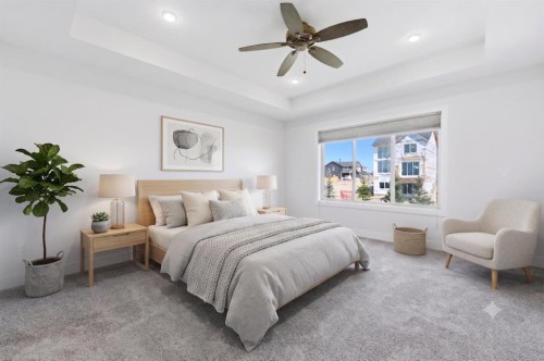 129 Kingsbury Close Se, Airdrie, AB - Indoor Photo Showing Bedroom