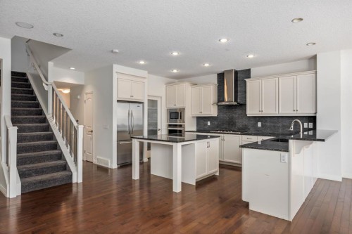 31 Chaparral Valley Way Se, Calgary, AB - Indoor Photo Showing Kitchen With Stainless Steel Kitchen With Upgraded Kitchen