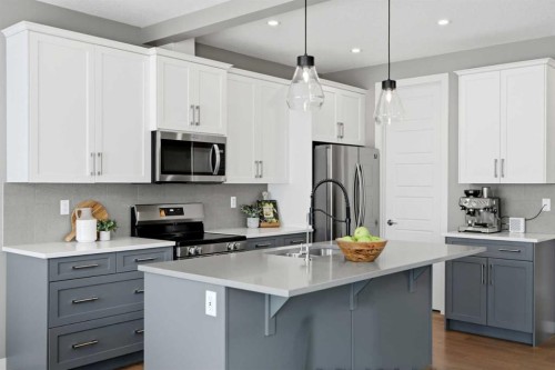 201 Marina Key, Chestermere, AB - Indoor Photo Showing Kitchen With Upgraded Kitchen