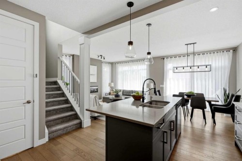 201 Marina Key, Chestermere, AB - Indoor Photo Showing Kitchen With Double Sink With Upgraded Kitchen