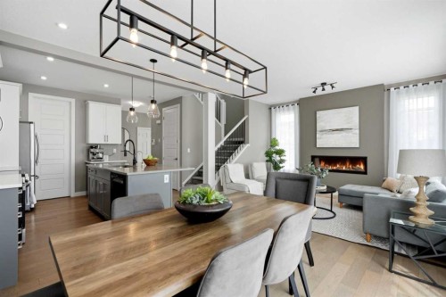 201 Marina Key, Chestermere, AB - Indoor Photo Showing Dining Room