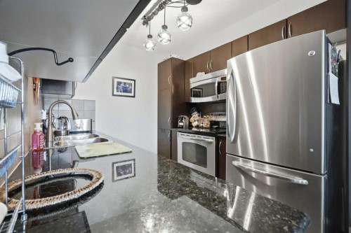 2409-60 Panatella Street, Calgary, AB - Indoor Photo Showing Kitchen With Stainless Steel Kitchen With Double Sink