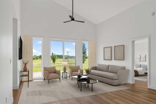 8 Diamond Valley Close, Carbon, AB - Indoor Photo Showing Living Room