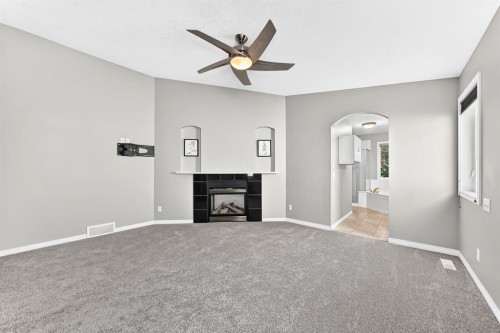 142 Strathmore Lakes Place, Strathmore, AB - Indoor With Fireplace