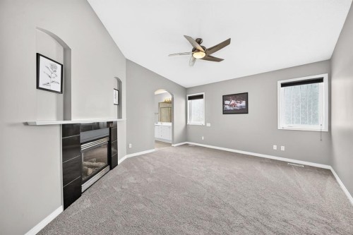142 Strathmore Lakes Place, Strathmore, AB - Indoor Photo Showing Other Room With Fireplace